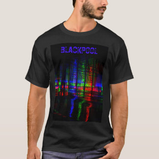 Blackpool Tower water Reflection, Red, Green, blue T-Shirt