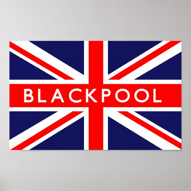 Blackpool UK Flag Poster (Front)