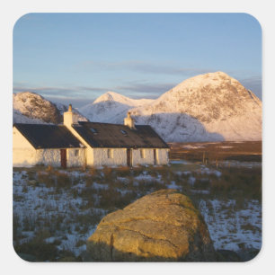 Blackrock Cottage, Glencoe, Highlands, Scotland 3 Square Sticker