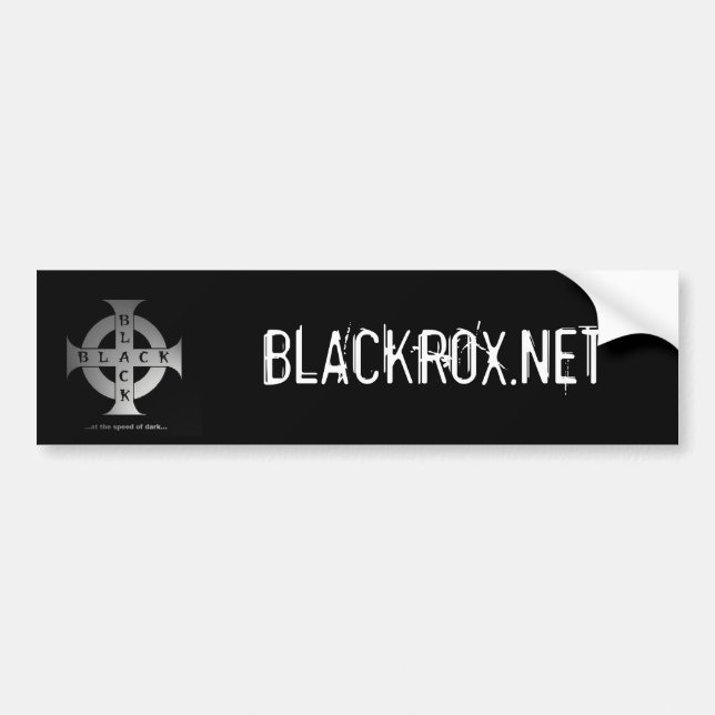 BLACKROX.NET bumper sticker (Front)