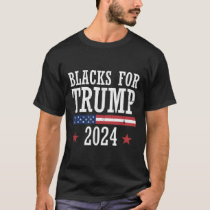 Blacks For Trump 2024 Presidential Election T-Shirt