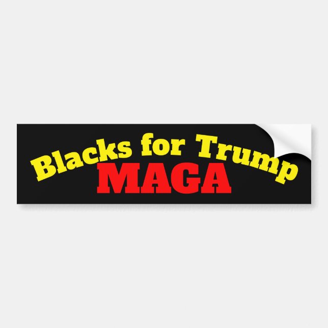 Blacks for Trump MAGA Bumper Sticker (Front)
