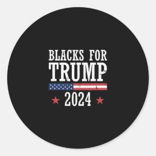 Blacks For Trump Presidential Election Republican Classic Round Sticker