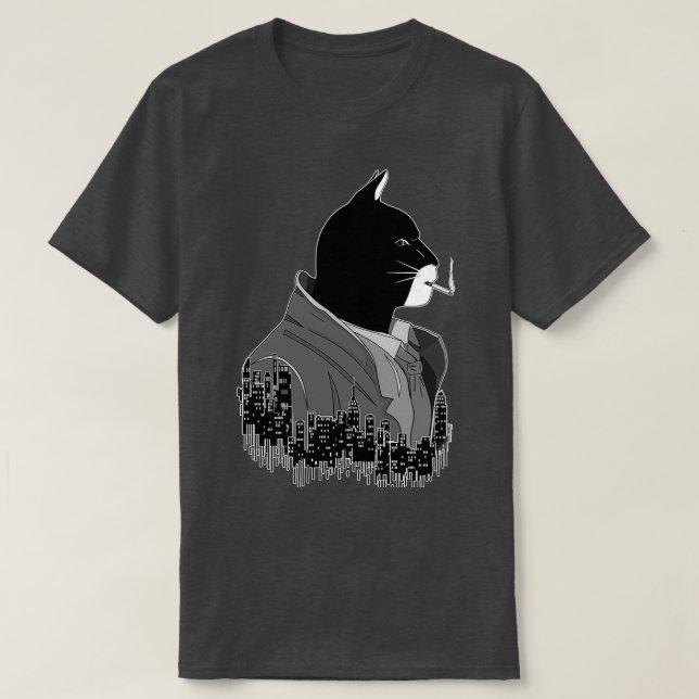 Blacksad Night City black and white noire  T-Shirt (Design Front)