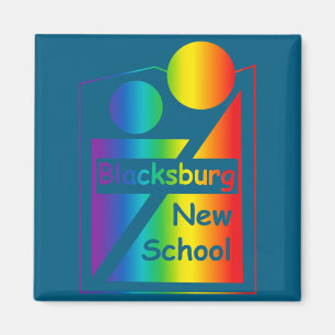 Blacksburg New School Retro Design Magnet