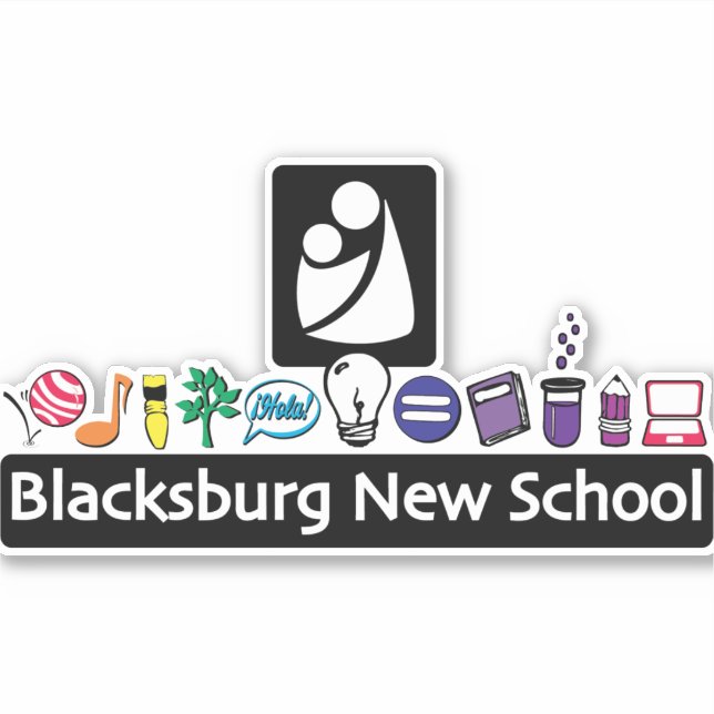 Blacksburg New School Spirit Sticker (Front)