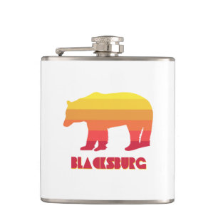 Blacksburg Virginia Rainbow Bear Hip Flask