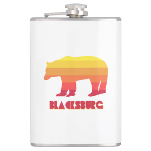 Blacksburg Virginia Rainbow Bear Hip Flask