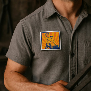 Blacksmith 15 Cm Square Badge