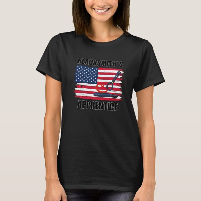 Blacksmith Apprentice Patriotic Us Flag   T-Shirt (Front)