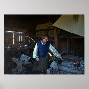 Blacksmith at Fort Osage Fort, Missouri Poster