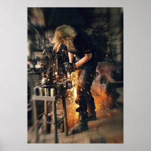 Blacksmith at work poster