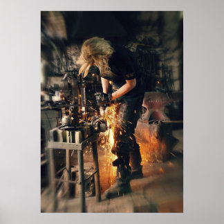 Blacksmith at work poster
