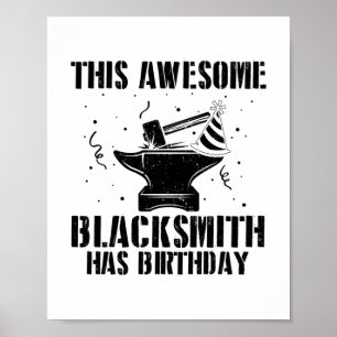 Blacksmith Birthday Gift Poster