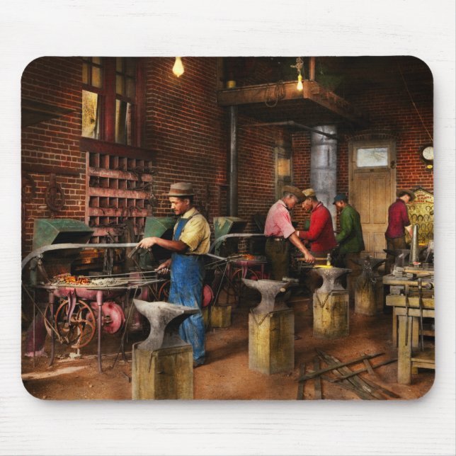 Blacksmith - Blacksmithing school 1899 Mouse Pad (Front)