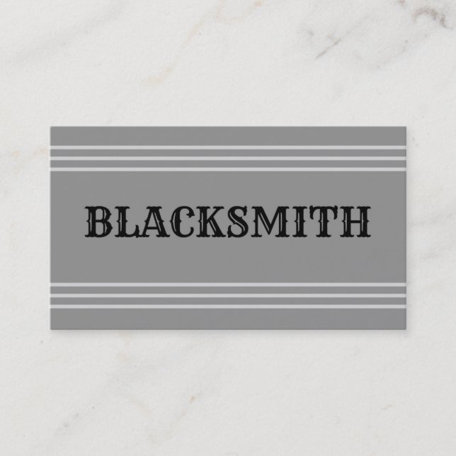 Blacksmith Business Card (Front)