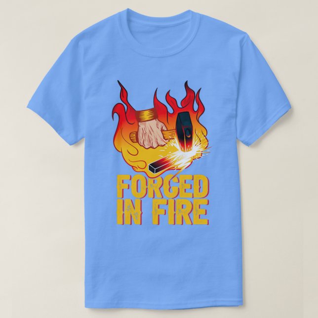 Blacksmith Forged In Fire Blacksmith Knifemaker T T-Shirt (Design Front)