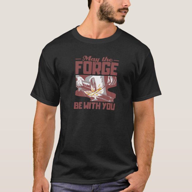 Blacksmith Forging Hammer For Farrier Coal Forge B T-Shirt (Front)