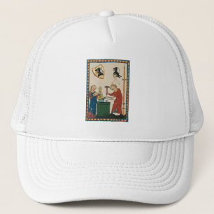 Blacksmith Forging Helmet Mediaeval Art Trucker Hat
