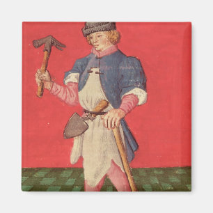 Blacksmith, from 'Le Livre des Echecs Moralises' Magnet