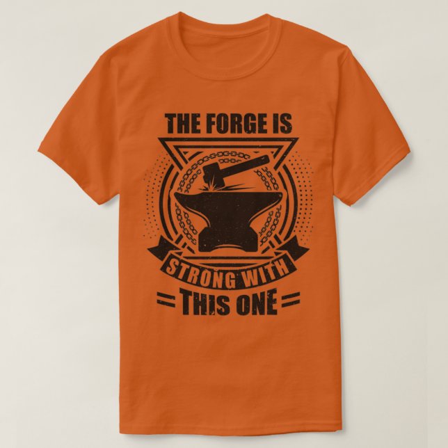 Blacksmith Hammer Blacksmithing Forge Forging Desi T-Shirt (Design Front)