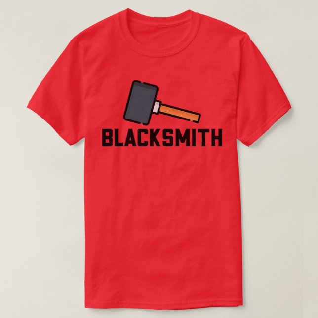 Blacksmith Hammer Fitness Fitness Gym Crossfit T T-Shirt (Design Front)
