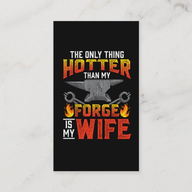 Blacksmith Husband Funny Gift for Fathers Day Business Card (Front)