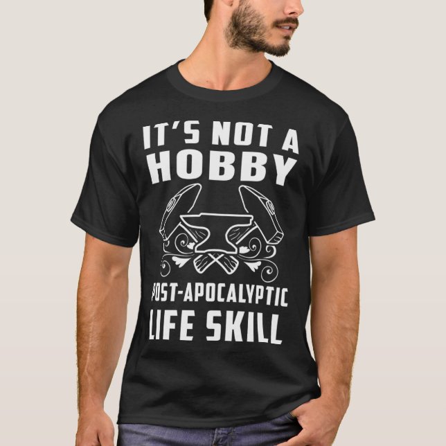 Blacksmith Iron Forging Knife Bladesmithing Forger T-Shirt (Front)