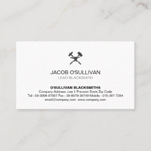 Blacksmith Iron Works Metal  Business Card