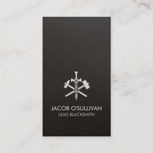 Blacksmith Iron Works Metal  Business Card (Front)