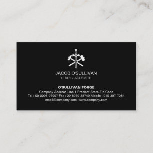 Blacksmith Iron Works Metal  Business Card