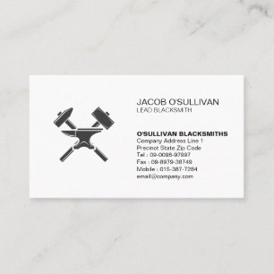 Blacksmith Iron Works Metal  Business Card