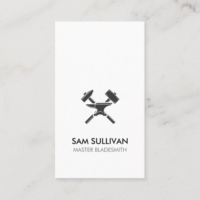 Blacksmith Iron Works Metal  Business Card (Front)