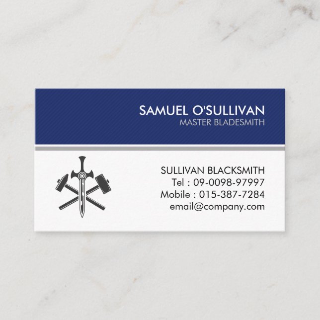 Blacksmith Iron Works Metal  Business Card (Front)