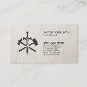 Blacksmith Iron Works Metal  Business Card