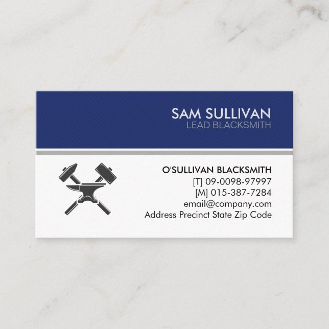 Blacksmith Iron Works Metal  Business Card (Front)
