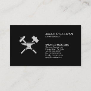 Blacksmith Iron Works Metal  Business Card