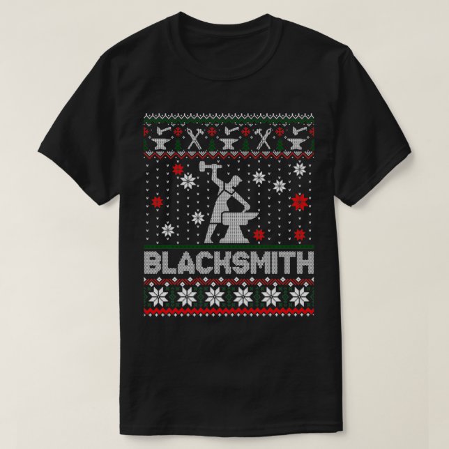 Blacksmith Lover Christmas Ugly Sweater  (Design Front)