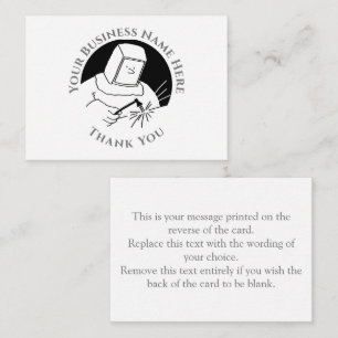Blacksmith or Metalworker Thank You Note Card