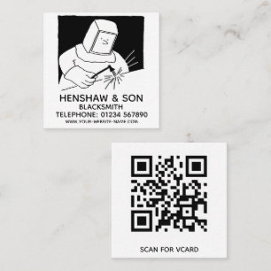 Blacksmith Promotional Square Business Card