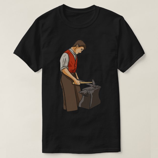 Blacksmith Smithing Crafting RPG T-Shirt (Design Front)