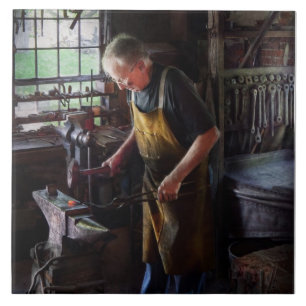 Blacksmith - Starting with a bang Ceramic Tile