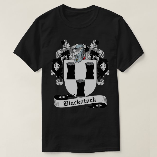 Blackstock Crest Tartan Clan Scottish Clan T-Shirt (Design Front)