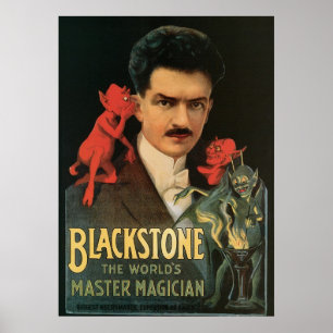 Blackstone ~ Master Magician Vintage Magic Act Poster