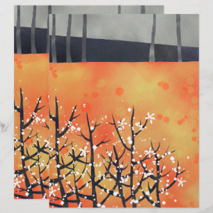 Blackthorn Blossom Spring Scrapbook Paper