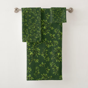 Blackthorn Dark Green  Bath Towel Set