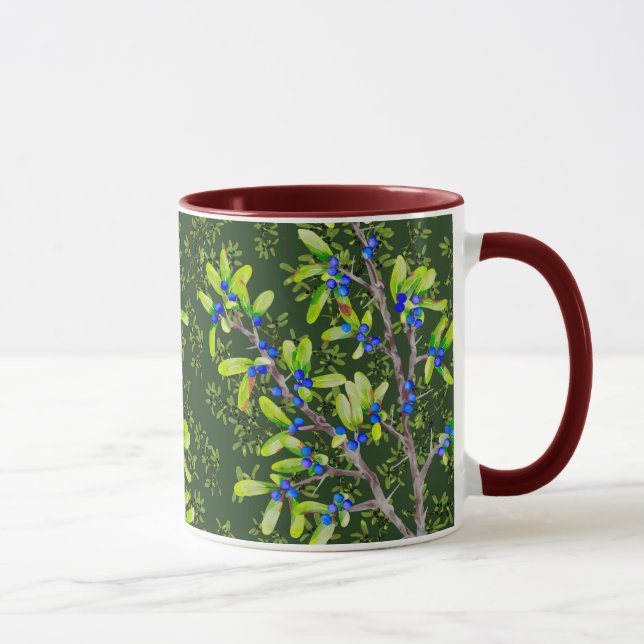 Blackthorn dark green mug (Right)