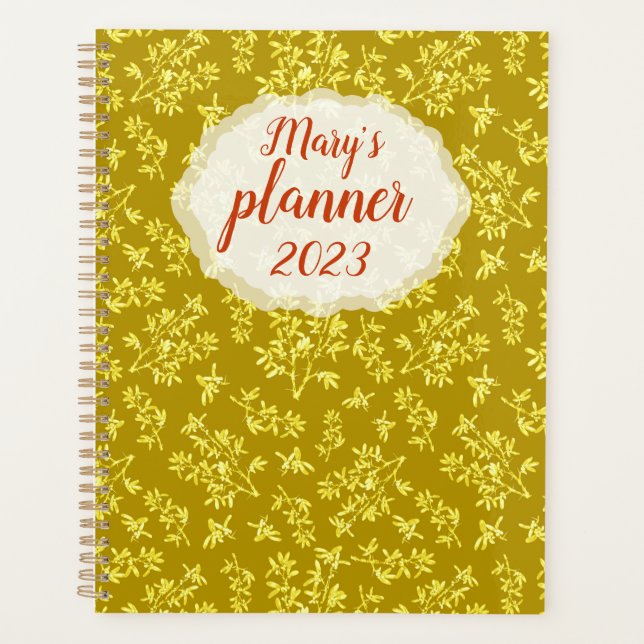 Blackthorn gold personalised   planner (Front)