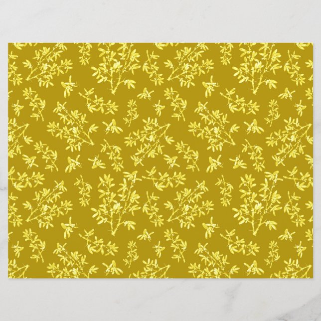 Blackthorn gold scrapbook paper (Front)