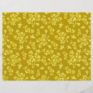Blackthorn gold scrapbook paper